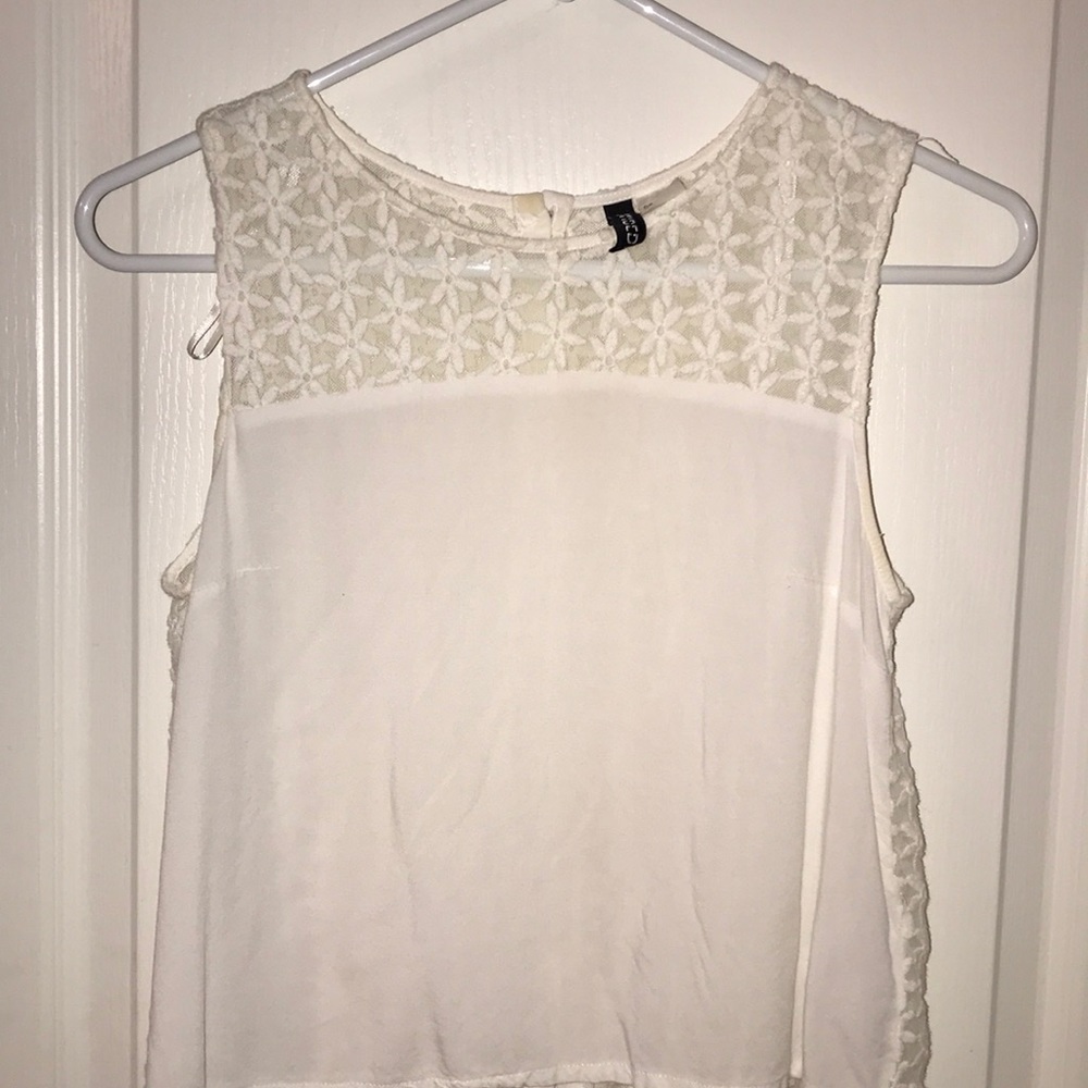H&M white sheer tank top